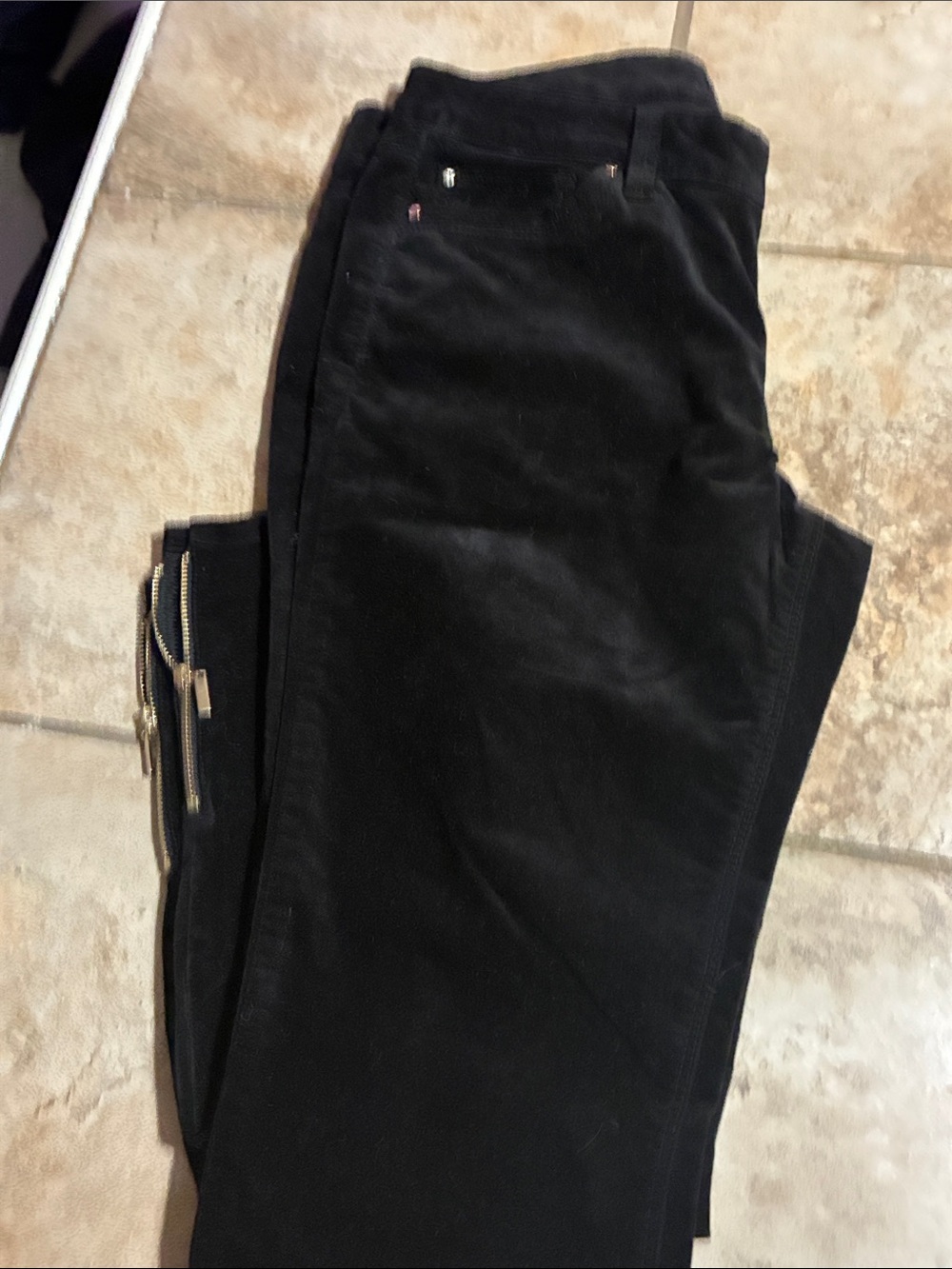 White House Black Market Black Skinny Jeans with Side Zippers